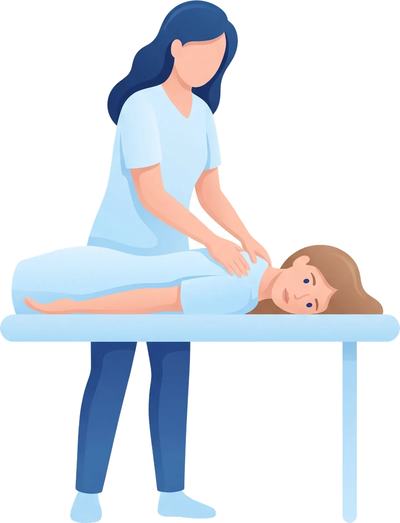 Fisioterapista che esegue una tecnica di terapia manuale sulla spalla